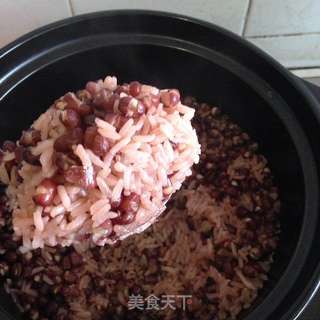 红豆糯米饭的做法步骤:6