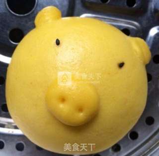 黄金猪猪馒头的做法步骤:6
