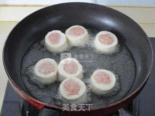 茄汁干贝松仁酿豆腐的做法步骤:5