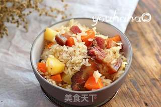 腊肉焖饭的做法步骤:8