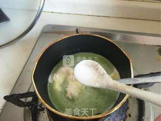 煎三文鱼佐青豆酱的做法步骤:8