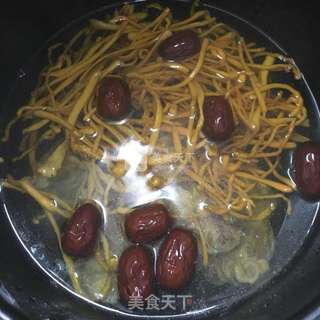龙骨煲虫草花的做法步骤:5