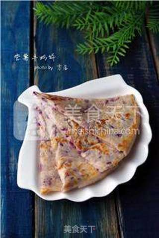 【营养早餐】紫薯牛奶饼的做法步骤:8