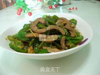 青椒猪腰子的做法步骤:12