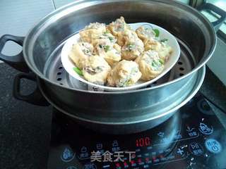 蒸粉丝酿豆腐的做法步骤：10