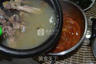 鸡骨汤火锅的做法步骤:6