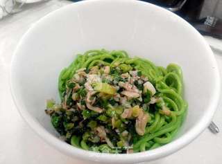 陕西特色面条之——葱油香菇菠菜面的做法步骤:7