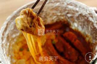 韩式芝士排骨一厨作铸铁锅版的做法步骤:6