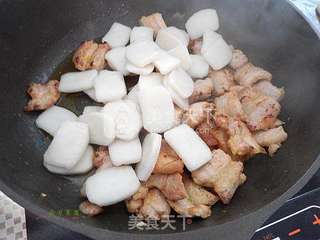 干锅年糕肉片的做法步骤:7