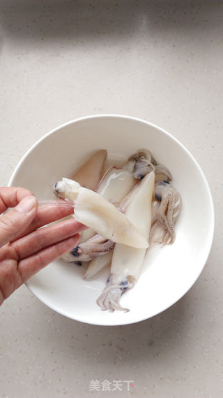 豉香烧椒笔管蛸的做法步骤:3