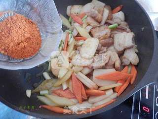 干锅年糕肉片的做法步骤:10