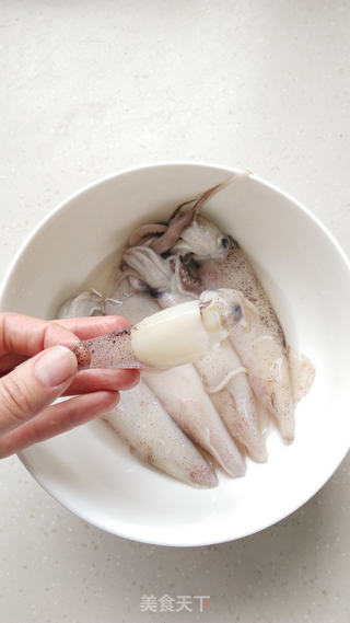 豉香烧椒笔管蛸的做法步骤:2