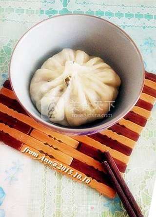 萝卜缨(萝卜叶)馅烫面包子的做法步骤:9