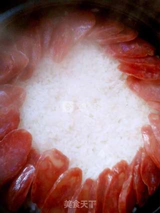 腊肠煲仔饭的做法步骤:5
