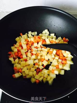 咖喱鸡丁饭的做法步骤:4