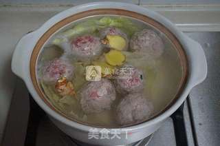 清炖狮子头的做法步骤:6