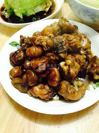 板栗鸡块暴力自制的做法步骤:5