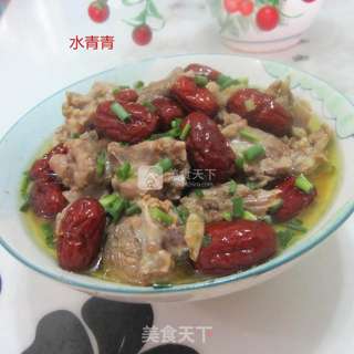 红枣蒸老鸭---宴客菜的做法步骤:12