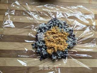 双米牛肉粢饭团的做法步骤:3