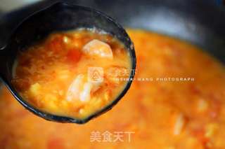鲜虾番茄疙瘩汤的做法步骤:8