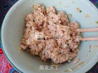 鲜肉白菜包的做法步骤:5
