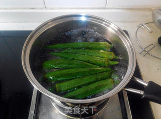 营养凉拌菜——白灼秋葵的做法步骤:5