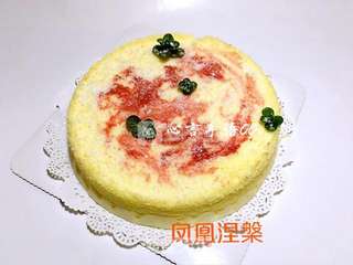 红丝绒印花轻芝士蛋糕的做法步骤:23