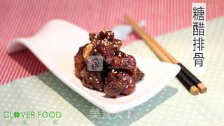 【四叶小馆】糖醋排骨的做法步骤:8