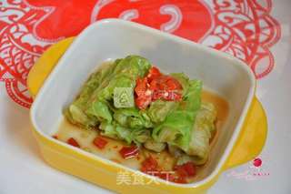 微波炉版翡翠肉卷的做法步骤:11