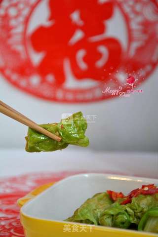 微波炉版翡翠肉卷的做法步骤:12