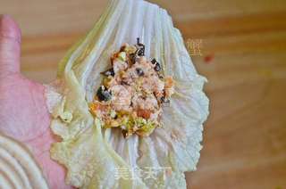 白菜包包的做法步骤:4