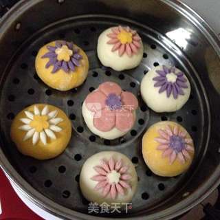 花朵香菇肉包的做法步骤:20