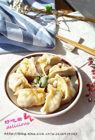 白菜虾仁水饺的做法步骤:14