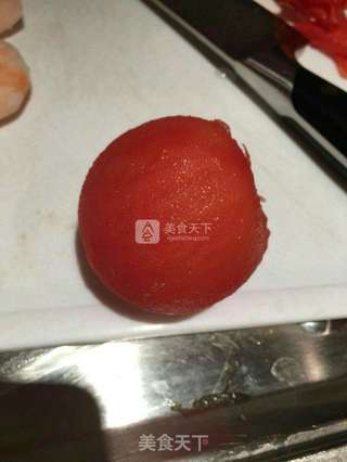 番茄虾仁意面的做法步骤:2