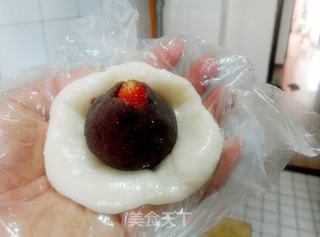 午后茶点之——草莓大福的做法步骤:8