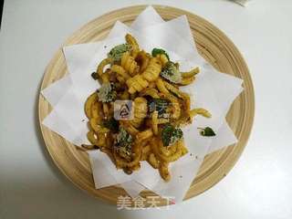 海苔薄荷叶螺旋薯条佐喜马拉雅海盐的做法步骤:10