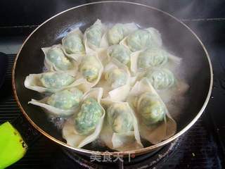青菜鸡蛋煎馄饨的做法步骤:14