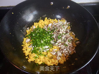 青菜鸡蛋煎馄饨的做法步骤:5