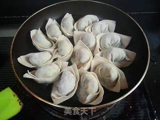 青菜鸡蛋煎馄饨的做法步骤:12