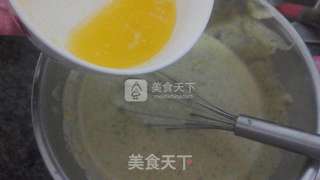 “双茶”蛋糕卷——槐花抹茶蛋糕卷的做法步骤:6
