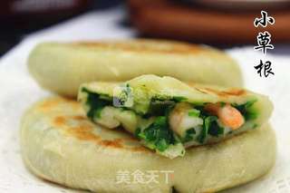 韭菜虾仁馅饼的做法步骤:14