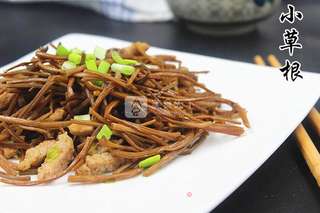 地瓜梗炒肉的做法步骤:10
