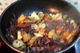小鸡炖蘑菇的做法步骤:9