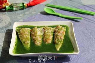 翡翠虾滑醸竹笋的做法步骤:15