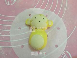 南瓜小猴子馒头的做法步骤：4