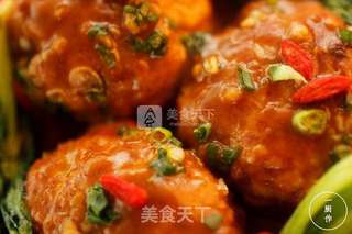 四喜丸子一厨作铸铁锅版的做法步骤:9