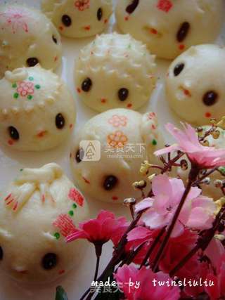 刺猬老鼠花样馒头(豆沙包)的做法步骤:33