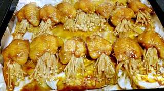 烤脱骨鸡翅金针菇的做法步骤：18
