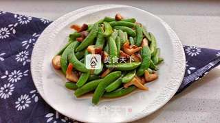 香菇炒甜豆的做法步骤:7