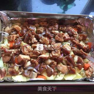 香烤时蔬羊肉的做法步骤:6